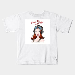 Pilot Girl Kids T-Shirt